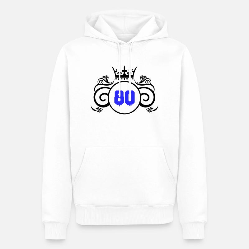 wappen 80 - Männer Premium Bio Hoodie - Weiß