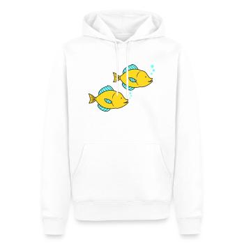 fische comic - Männer Premium Bio Hoodie - Weiß - Vorne - Nico (187cm)