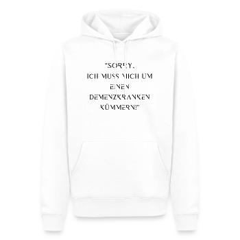 Désolé, je m’occupe d’un patient atteint de démence - Sweat à capuche Premium bio Homme - blanc - Devant - Nico (187cm)