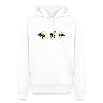 Kleine puschel Hummel - Männer Premium Bio Hoodie - Weiß - Vorne - Nico (187cm)