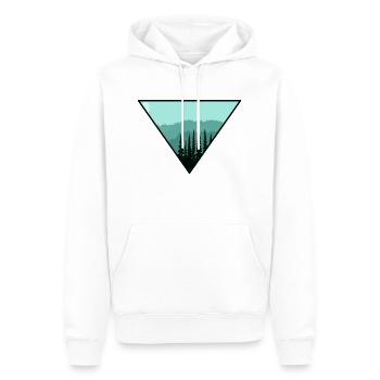 Arbre Woodland Triangle cadeau - Sweat à capuche Premium bio Homme - blanc - Devant - Nico (187cm)