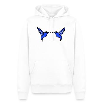 hummingbird bird 2 - Men’s Premium Organic Hoodie - white - Front - Nico (187cm)