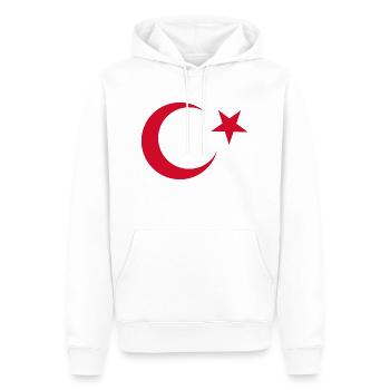 J’aime la dinde, T-shirt design de style élégance - Sweat à capuche Premium bio Homme - blanc - Devant - Nico (187cm)