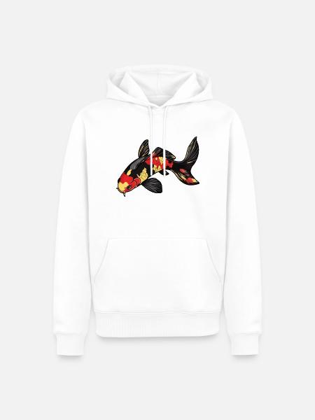 Beautiful Koi - Men’s Premium Organic Hoodie - white