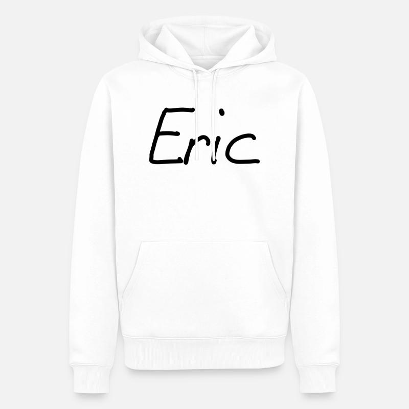 Eric - Männer Premium Bio Hoodie - Weiß