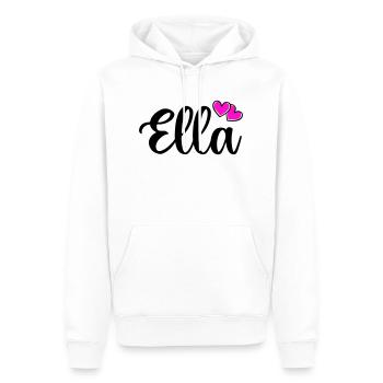 Nom d’Ella - Sweat à capuche Premium bio Homme - blanc - Devant - Nico (187cm)