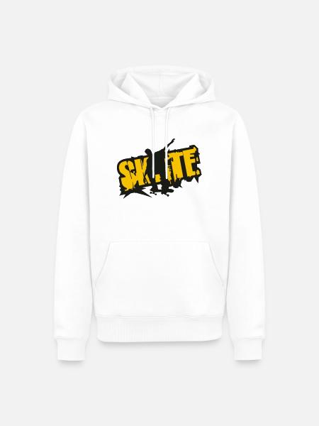 Skate - Männer Premium Bio Hoodie - Weiß
