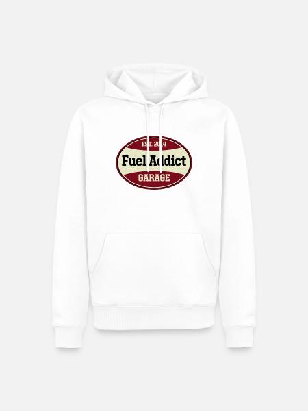 Fuel Addict - Männer Premium Bio Hoodie - Weiß