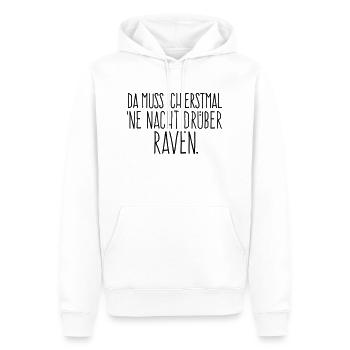 Ne Nacht drüber raven - Farbwechsel - Männer Premium Bio Hoodie - Weiß - Vorne - Nico (187cm)