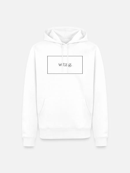 Witzig. - Männer Premium Bio Hoodie - Weiß