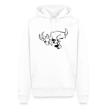 Billy-chèvre - Sweat à capuche Premium bio Homme - blanc - Devant - Nico (187cm)
