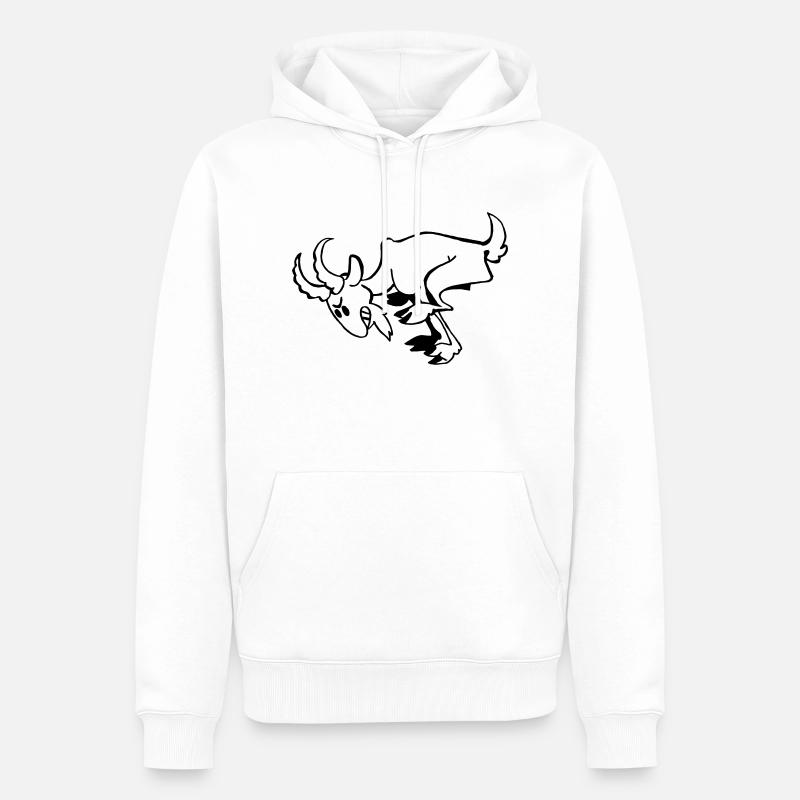 Billy-chèvre - Sweat à capuche Premium bio Homme - blanc