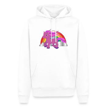 einhorn7 - Sweat à capuche Premium bio Homme - blanc - Devant - Nico (187cm)