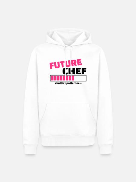 future chef - Sweat à capuche Premium bio Homme - blanc
