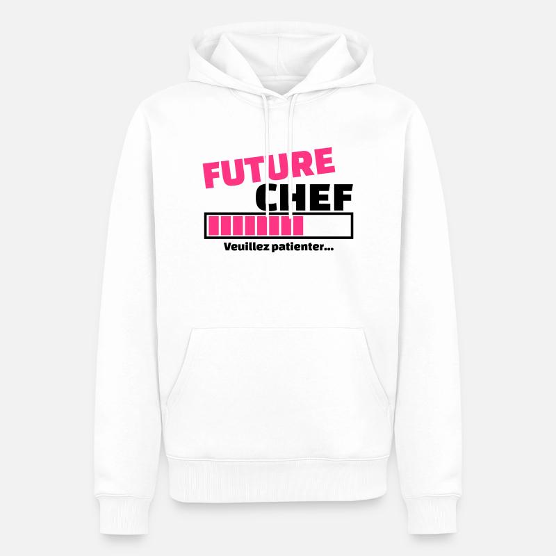 future chef - Sweat à capuche Premium bio Homme - blanc
