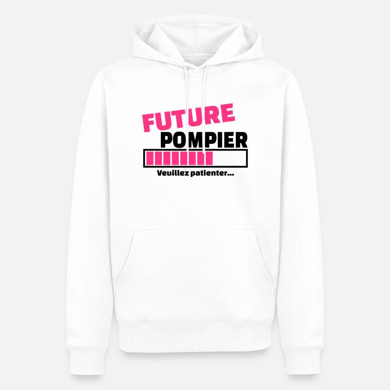 future pompier - Sweat à capuche Premium bio Homme - blanc