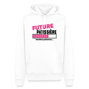 future patissiere - Sweat à capuche Premium bio Homme - blanc - Devant - Nico (187cm)
