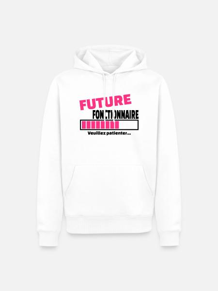 future fonctionnaire - Sweat à capuche Premium bio Homme - blanc