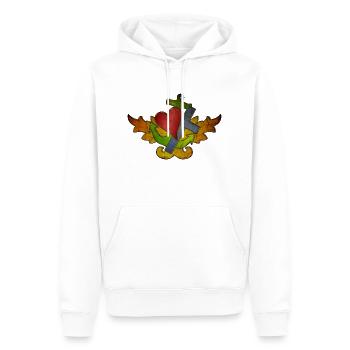 Liebe Glaube Hoffnung / Antik - Männer Premium Bio Hoodie - Weiß - Vorne - Nico (187cm)