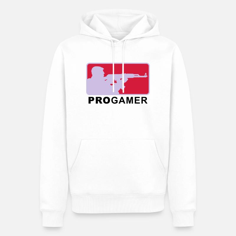 progamer_2011_4_3c - Männer Premium Bio Hoodie - Weiß
