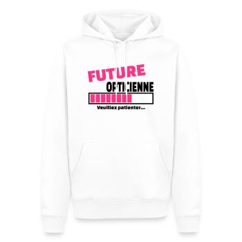 future opticienne - Sweat à capuche Premium bio Homme - blanc - Devant - Nico (187cm)