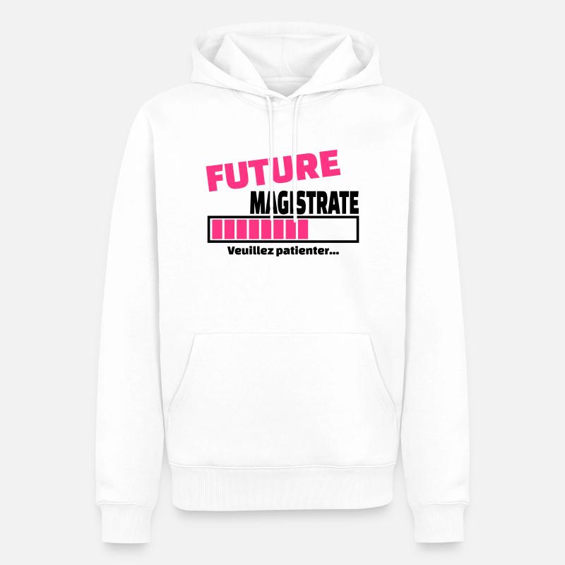 future magistrate - Sweat à capuche Premium bio Homme - blanc