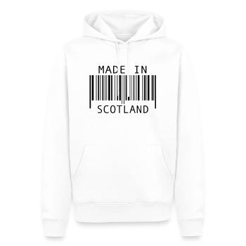 fabriqué en ecosse - Sweat à capuche Premium bio Homme - blanc - Devant - Nico (187cm)