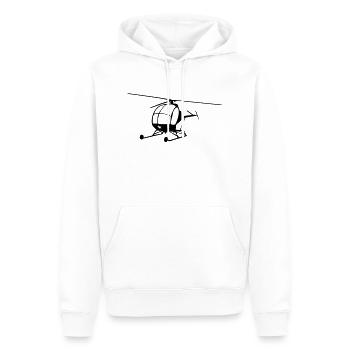 hélicoptère TH55 osage - Sweat à capuche Premium bio Homme - blanc - Devant - Nico (187cm)