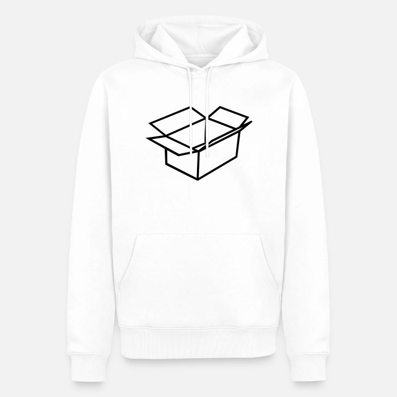 Karton - Männer Premium Bio Hoodie - Weiß