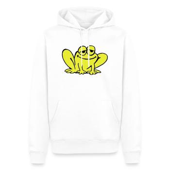 Frosch - Männer Premium Bio Hoodie - Weiß - Vorne - Nico (187cm)