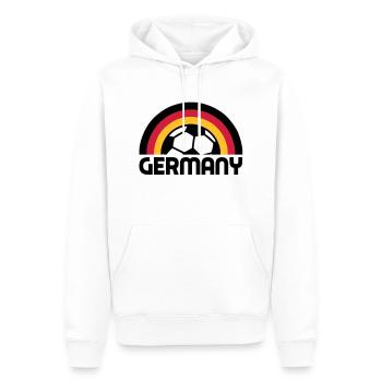Arc en ciel de football allemand - Sweat à capuche Premium bio Homme - blanc - Devant - Nico (187cm)