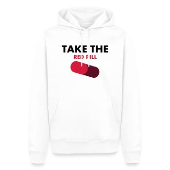 take_the_red_pill - Sweat à capuche Premium bio Homme - blanc - Devant - Nico (187cm)