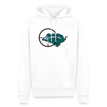 Wildschwein Drückjagd - Männer Premium Bio Hoodie - Weiß - Vorne - Nico (187cm)