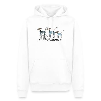 fashion team - Men’s Premium Organic Hoodie - white - Front - Nico (187cm)