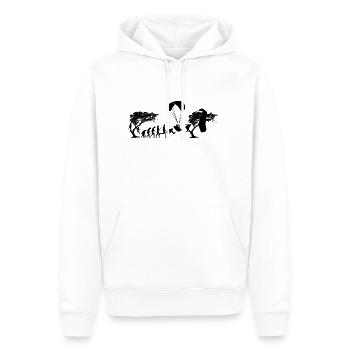 PG evolution - Männer Premium Bio Hoodie - Weiß - Vorne - Nico (187cm)
