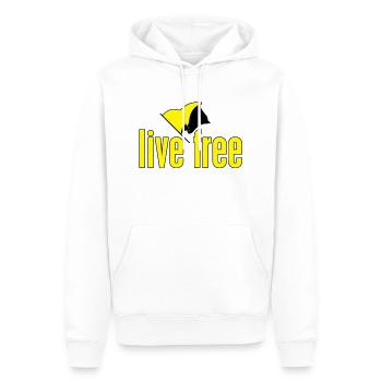 Live Free - Männer Premium Bio Hoodie - Weiß - Vorne - Nico (187cm)
