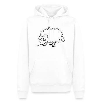 Kotzendes Schaf - Männer Premium Bio Hoodie - Weiß - Vorne - Nico (187cm)