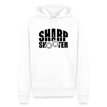 sharp_shooter_aq1 - Sweat à capuche Premium bio Homme - blanc - Devant - Nico (187cm)