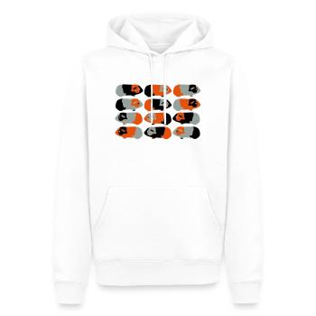 guinea pigs v - Sweat à capuche Premium bio Homme - blanc - Devant - Nico (187cm)