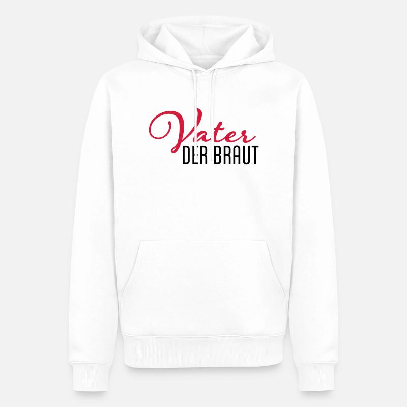 Père de la mariée - Sweat à capuche Premium bio Homme - blanc