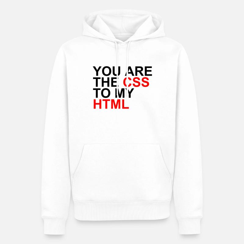 css to my html - Männer Premium Bio Hoodie - Weiß