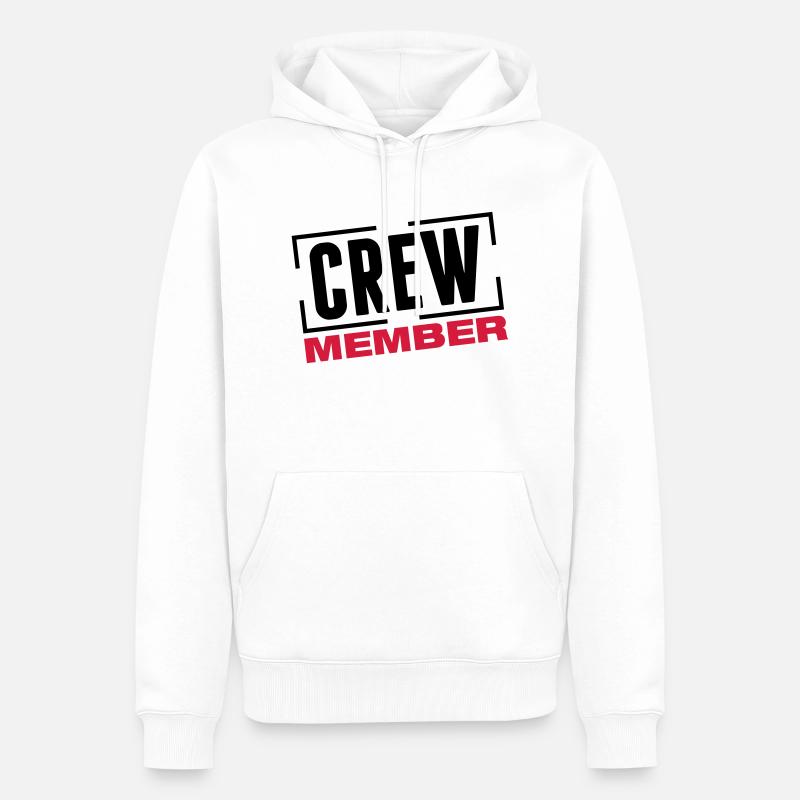 crew_member_design_bs2 - Sweat à capuche Premium bio Homme - blanc