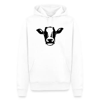 tête de vache - Sweat à capuche Premium bio Homme - blanc - Devant - Nico (187cm)