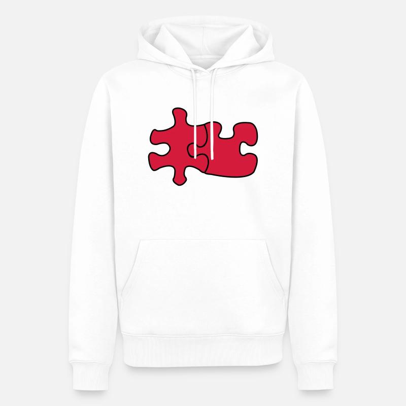 puzzle1 - Männer Premium Bio Hoodie - Weiß