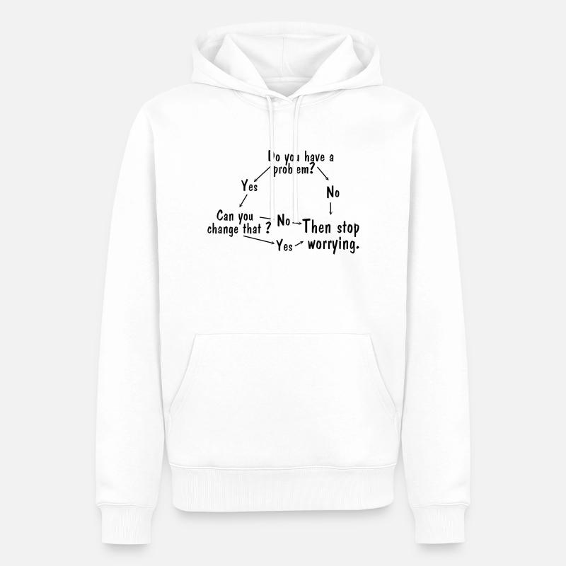 UUL 12 hast du ein problem do you have a problem - Men’s Premium Organic Hoodie - white