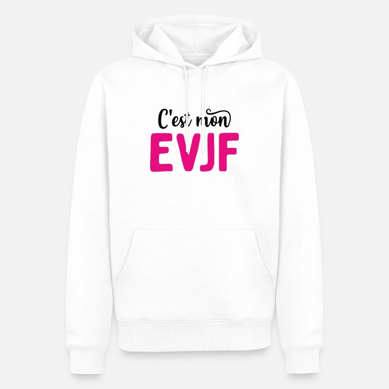 C'est mon evjf mariage - Sweat à capuche Premium bio Homme - blanc