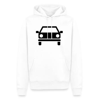 Auto - Männer Premium Bio Hoodie - Weiß - Vorne - Nico (187cm)