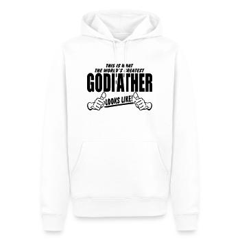 Worlds Greatest GodFather Looks Like - Men’s Premium Organic Hoodie - white - Front - Nico (187cm)