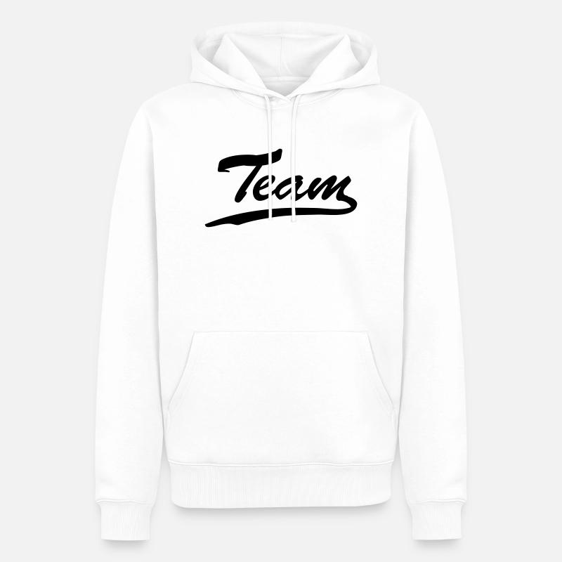 team - Männer Premium Bio Hoodie - Weiß