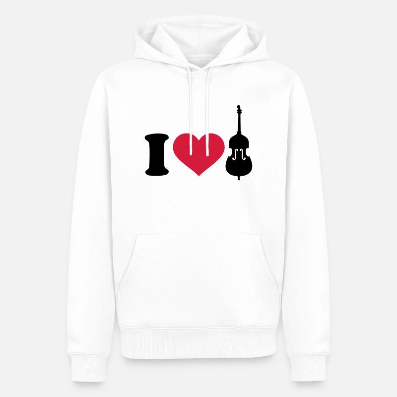 Kontrabass - Männer Premium Bio Hoodie - Weiß